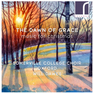 cover of the CD - the art shows light bursting from between trees to cast pink and blue shadows on the snow.